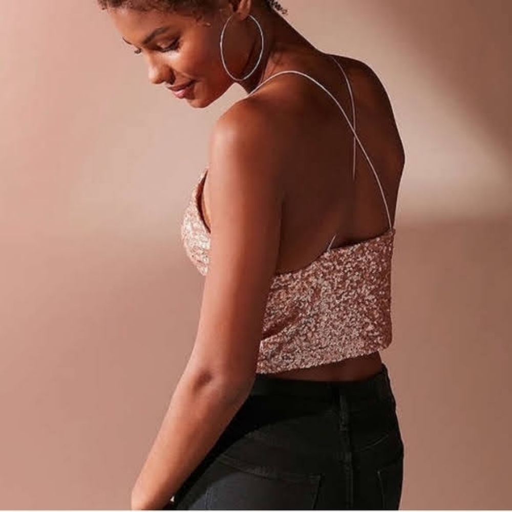 Urban Outfitters Sequin Crop Top